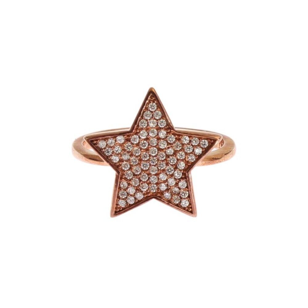 Nialaya Womens Clear CZ Star 925 Silver Ring